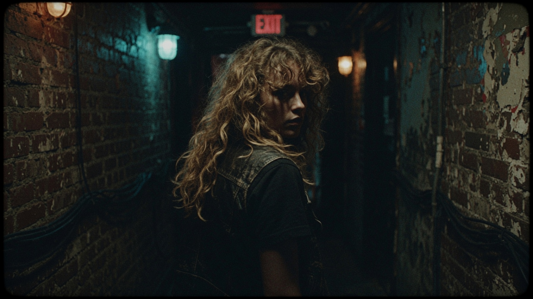 LI BLACK walking away down a hallway